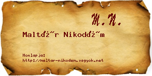 Maltár Nikodém névjegykártya